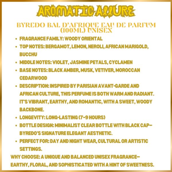 Byredo Bal d’Afrique Eau de Parfum (Unisex, 100ml)